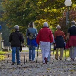 Gesundes Walking und Trekking vor dem Winter